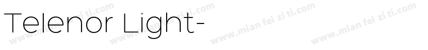 Telenor Light字体转换